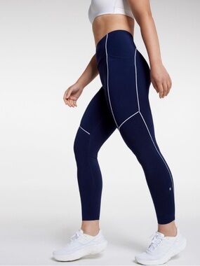 NEW CALIA Tipped Cold Dash Full Length Leggings Opulent Blue, S